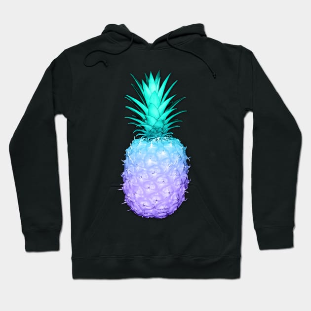 teal purple pineapple Hoodie by CumulusFactory